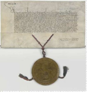 "Privilegium Sigismundi Imperatoris uppe de pandescop der slote in der herscop Luneburg". [lat.]