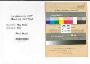 Entnazifizierung Hans Pohl , geb. 25.02.1920 (Polizist)