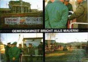 Postkarte zur Öffnung der Berliner Mauer