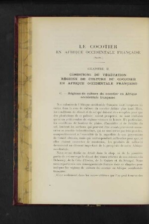 Le Cocotier En Afrique Occidentale Francaise.