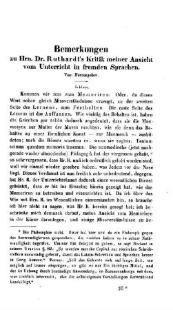 Bemerkungen zu Hrn Dr. Ruthardt?s Kritik meiner Ansicht vom Unterricht in fremden Sprachen : (Schluss)