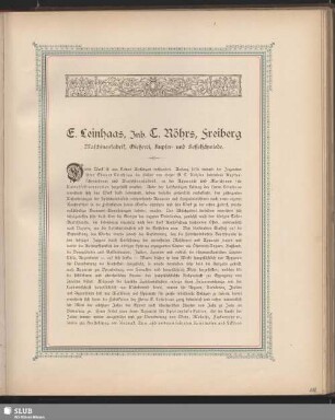 E. Leinhaas, Inh. C. Röhrs, Freiberg Maschinenfabrik, Gießerei, Kupfer- und Kesselschmiede