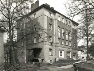 Dresden-Trachau, Wilder-Mann-Straße 63. Wohnhaus mit Ladeneinbau. Straßenansicht