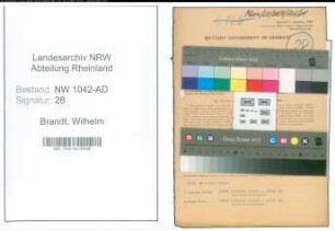Entnazifizierung Wilhelm Brandt , geb. 24.09.1904 (Verwaltungsangestellter)