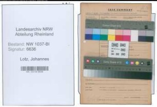 Entnazifizierung Johannes Lotz , geb. 00.00.0000 (Postsekretaer)
