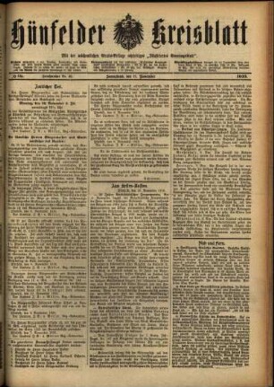 Ausgabe vom Samstag, den 11. November 1916.