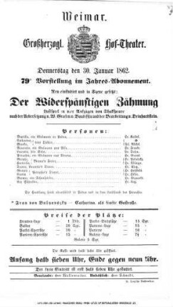 Der Widerspänstigen Zähmung