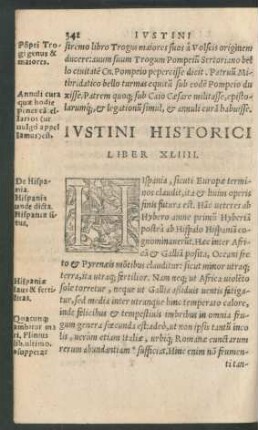 Iustini Historici Liber XLIIII.