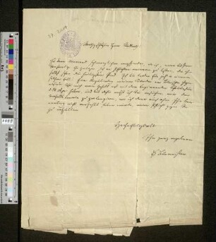 Brief an einen Stadtrath