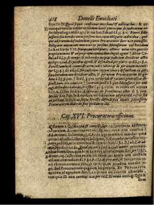 Cap. XVI. Procuratoris officium