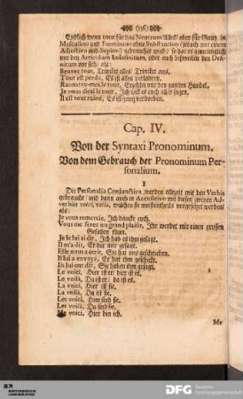 Cap. IV. Von der Syntaxi Pronominum.