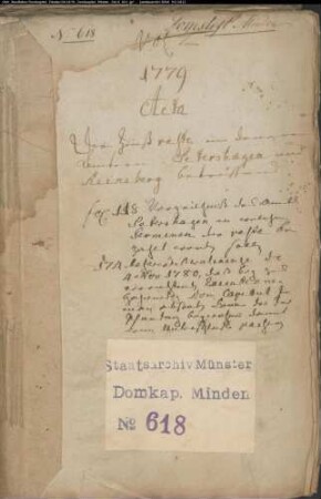 Einziehung der Rückstände (Zinsreste) im Amt Petershagen
