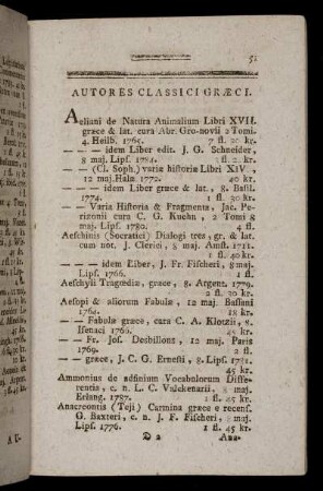 Autores Classici Græci.
