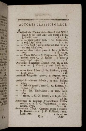 Autores Classici Græci.