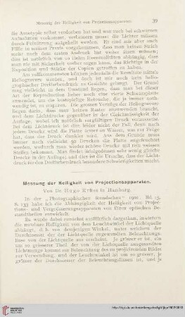 16: Messung der Helligkeit von Projectionsapparaten