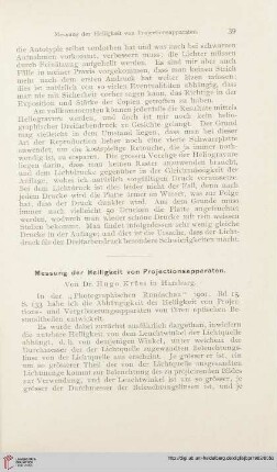 16: Messung der Helligkeit von Projectionsapparaten