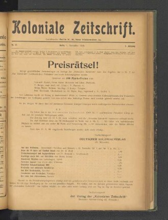 Nr. 24. Berlin, 1. November. 1908. 9. Jahrgang.