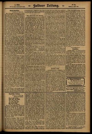 Dritte Ausgabe vom Samstag, den 12. April 1913.