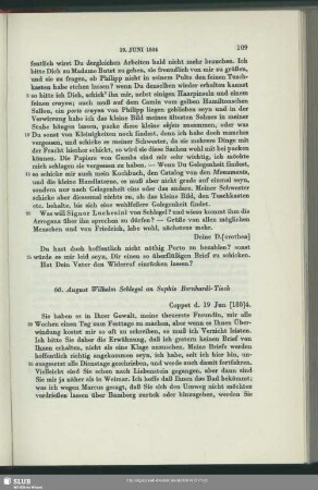 August Wilhelm von Schlegel an Sophie Bernhardi, Coppet, 19.06.1804