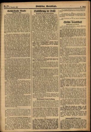Zweite Ausgabe vom Montag, den 24. Dezember 1934.