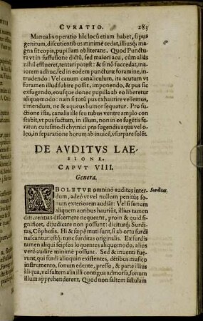 De Auditus Laesione. Caput VIII.