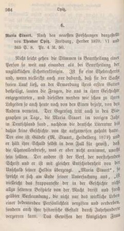 504-509 [Rezension] Opitz, Theodor, Maria Stuart