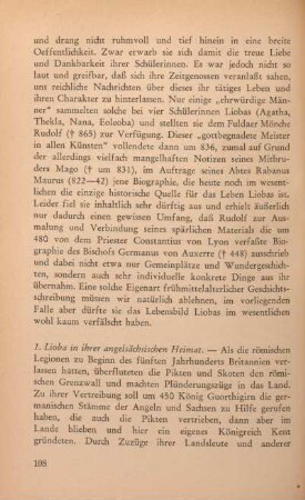 1. Lioba in ihrer angelsächsischen Heimat.