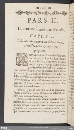 Pars II. Lilio utendi modum ostendit