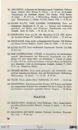 Plastik (Nr. 330-375)