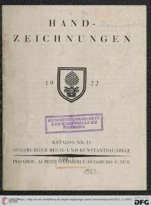 Nr. 11: Katalog: Handzeichnungen