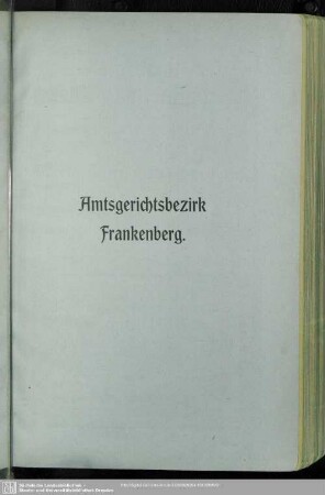 Amtsgerichtsbezirk Frankenberg