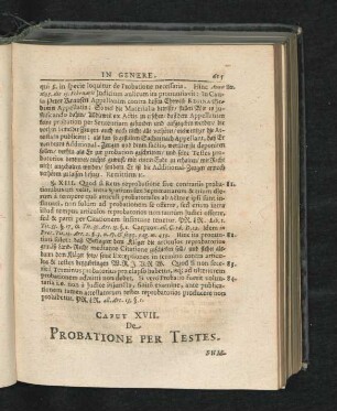 Caput XVII. De Probatione Per Testes.