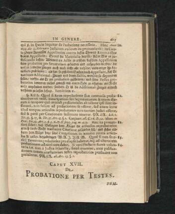Caput XVII. De Probatione Per Testes.