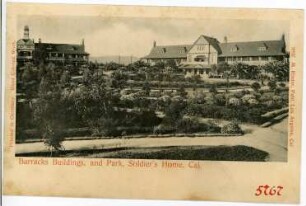 Sawtelle. Barracks Buildings, and Park, Soldier`s Home, Cal.