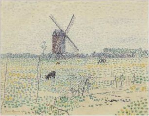 Landschaft mit Windmühle