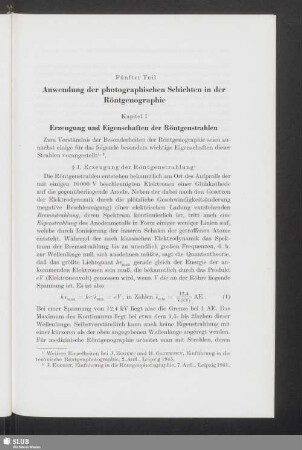 Fünfter Teil. Anwendung der photographischen Schichten in der Röntgenographie