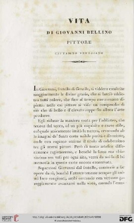 Vita di Giovanni Bellino, pittori cittadino veneziano