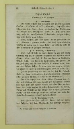 Erstes Kapitel. Elemente und Kräfte