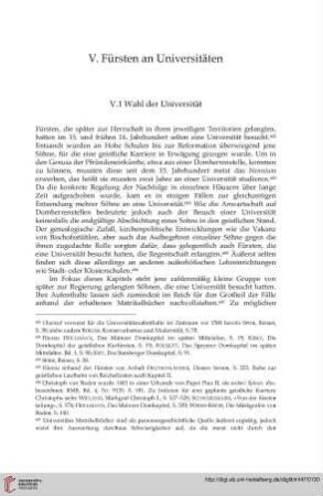 V.1 Wahl der Universität