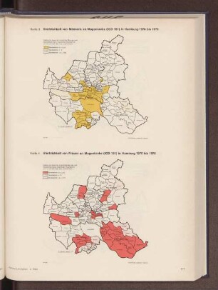 Sterblichkeit von Männern an Magenkrebs in Hamburg 1976 bis 1978
