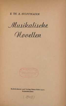 Musikalische Novellen