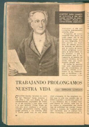 Trabajando prolongamos nuestra vida