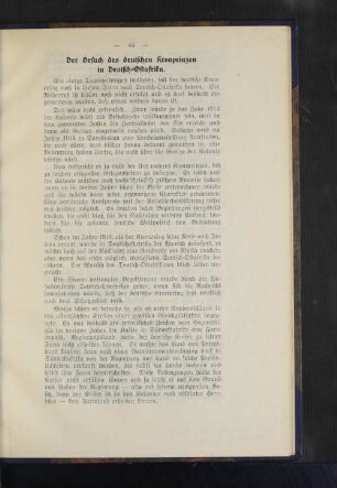 Der Besuch des deutschen Kronprinzen in Deutsch-Ostafrika