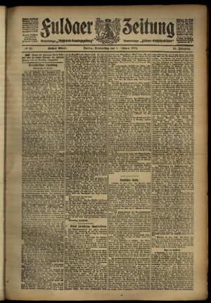 Erste Ausgabe vom Donnerstag, den 01. Februar 1912.