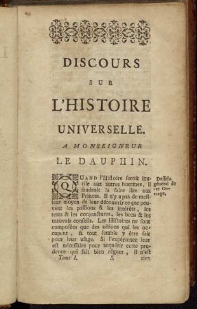 A Monseigneur Le Dauphin.