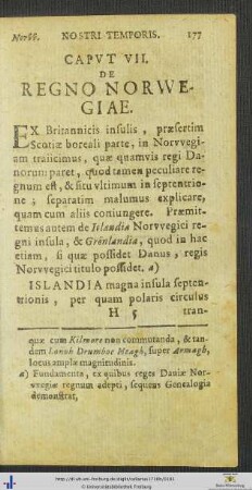 Caput VII De Regno Norwegiae