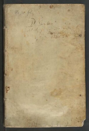 UB Gießen, Hs 30 - Academiae Bibliothecarius Catalogi und Nachrichten von der Marpurgischen u. Giesser Bibliothec. - UB Gießen, Hs 30 : Bibliotheca Marpurgensis. Anno 1631.