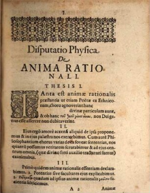 Disp. phys. de anima rationali et eius facultatibus