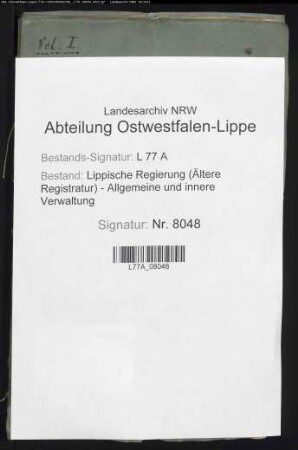 Wegeaufseher, Bd. 1