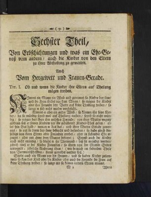 Sechster Theil